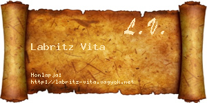 Labritz Vita névjegykártya